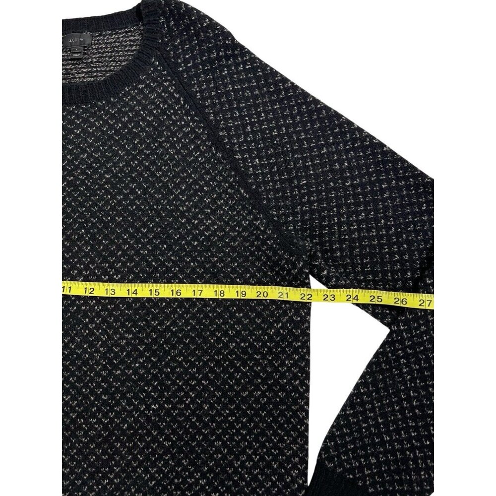 j crew sweater women large Lamb Wool Black White Long Sleeves - Picture 6 of 8